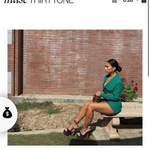 Seeing Green Blazer Dress